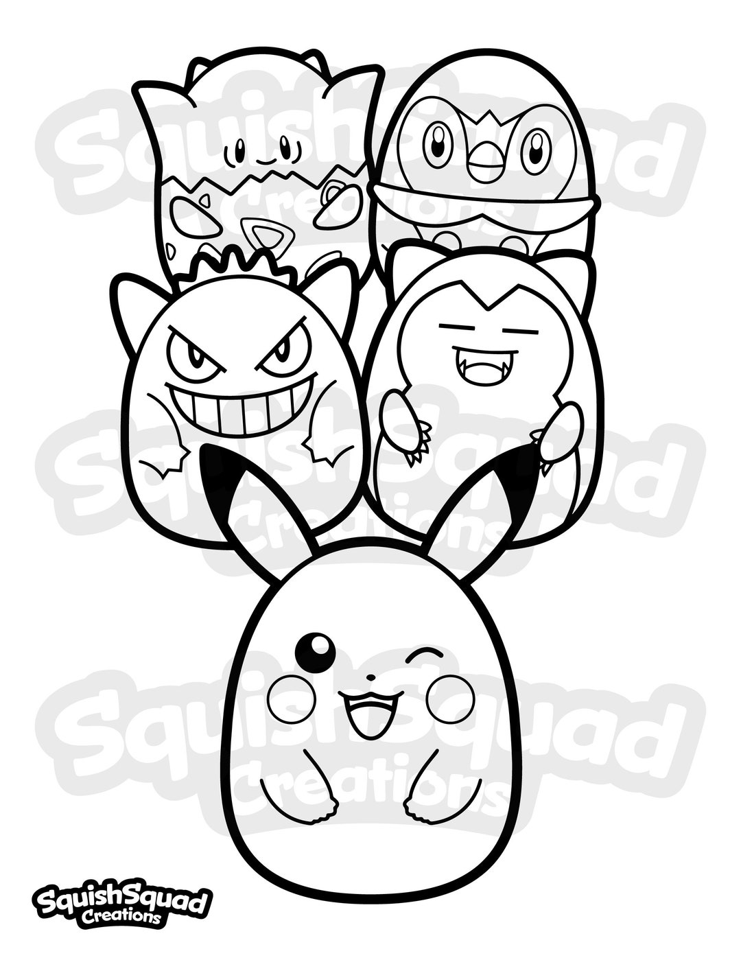 Squishmallow Pokemon Coloring Page Printable Squishmallow - Etsy Australia