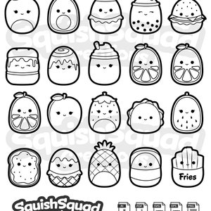 Cute Squishmallow Addict ONE 1 Stickers Sheet, Print & Cut PNG, JPF Plus  Free Coloring Bookmarks printable Animal Stickers read Info 