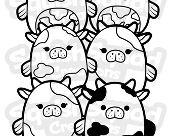 Squishmallow Sea Cows Coloring Page Printable Squishmallow - Etsy