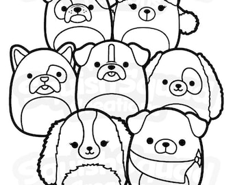Dog Squishmallows Coloring - Etsy
