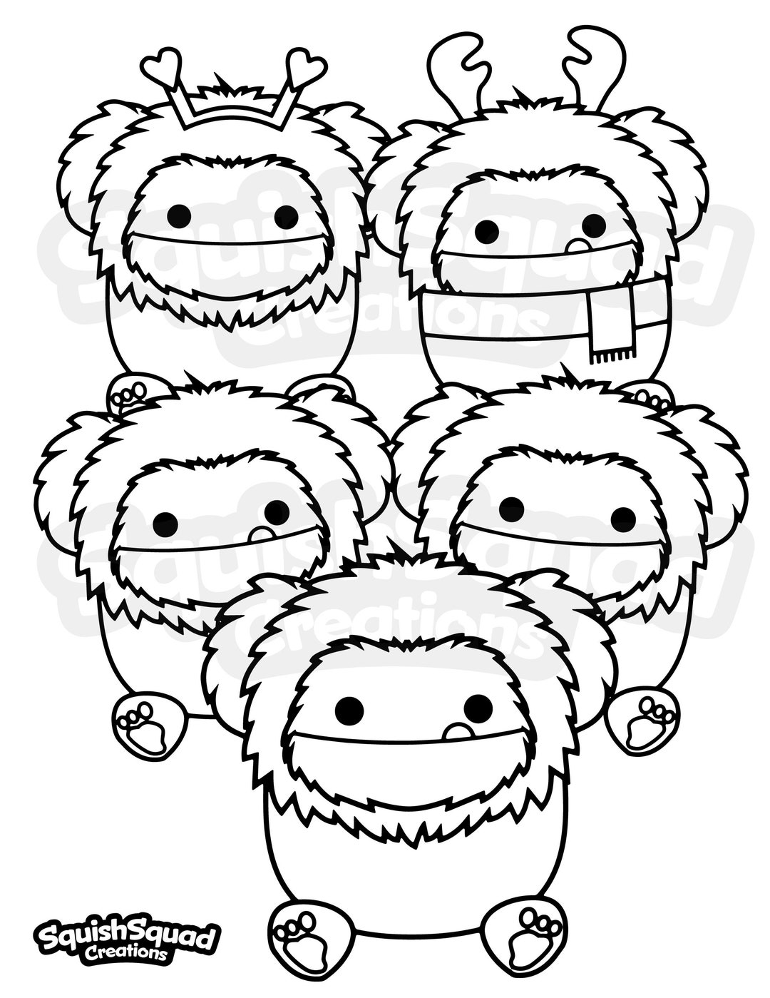 Squishmallow Coloring Page Printable Squishmallow Coloring Page 