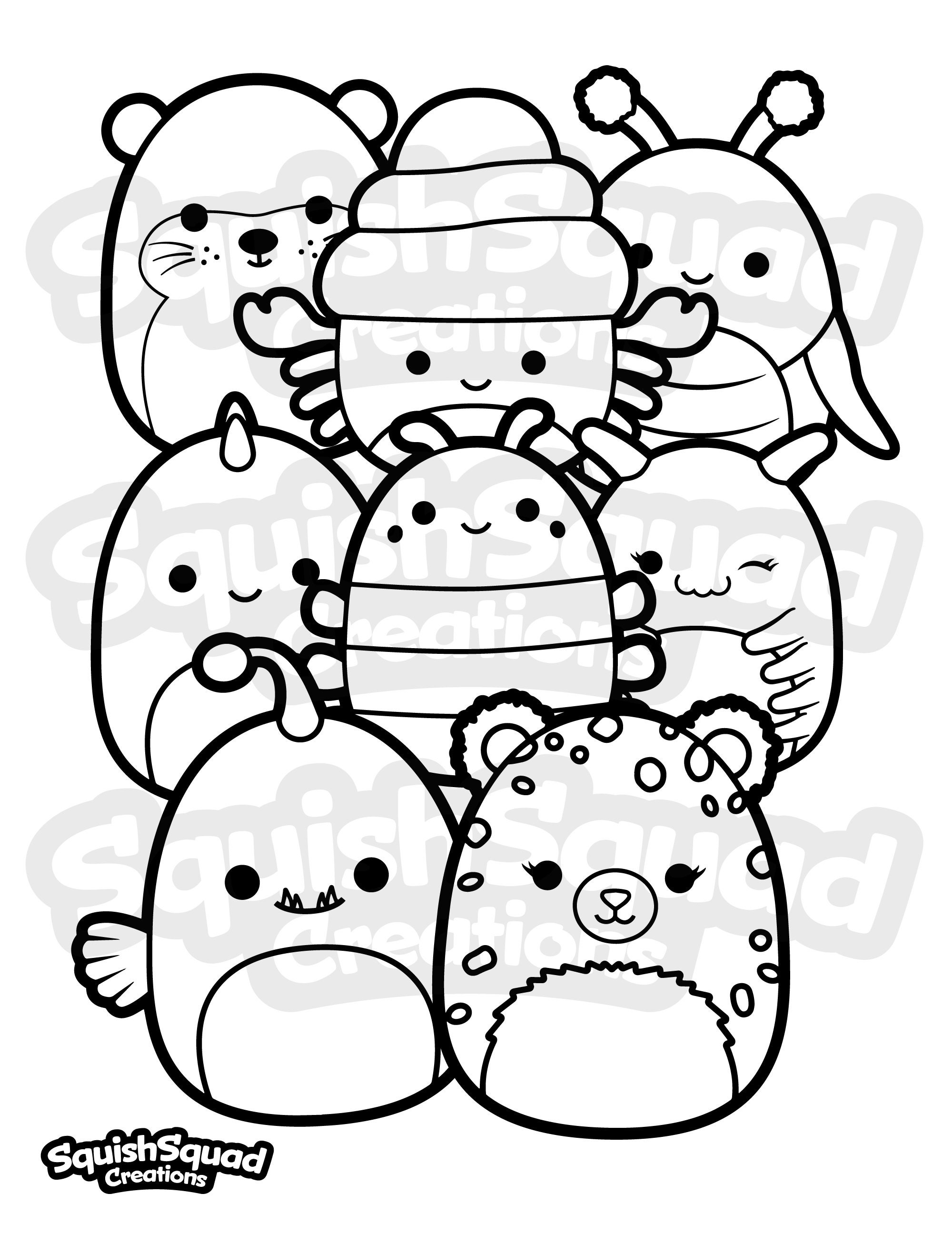 Squishmallow Coloring Page Printable Squishmallow Coloring -  Portugal