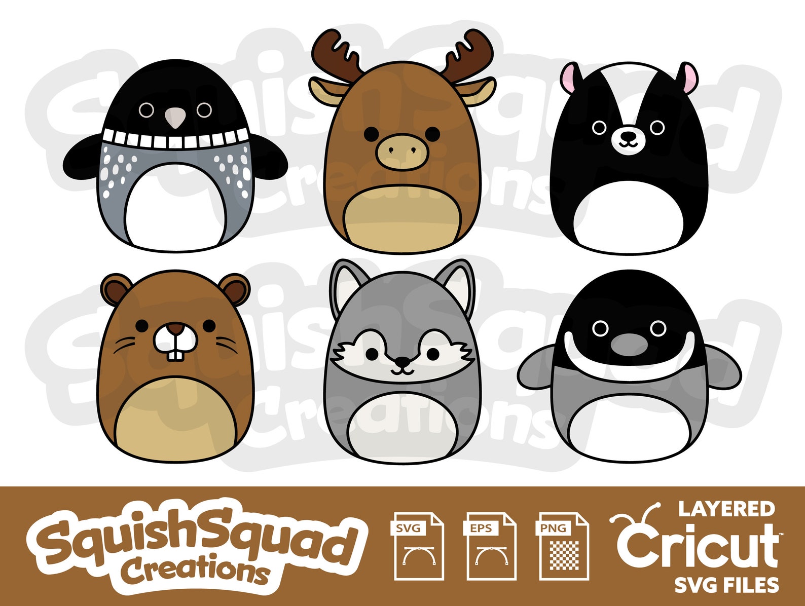 Squishmallow Canada Squad Bundle Collection Layered SVG Files | Etsy