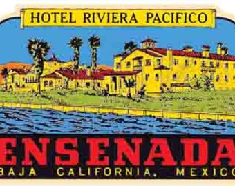 Ensenada Mexico   Vintage 1950/'s Style  Travel Decal sticker