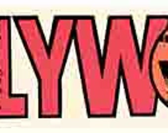 Hollywood California CA Los Angeles Vintage 1950's Style Travel Decal Sticker Hollywood California CA Los Angeles Vintage 1950's Style Travel Decal Sticker