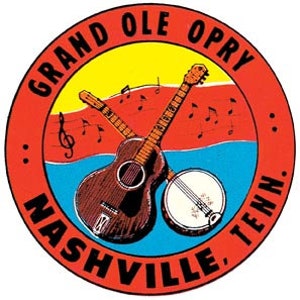 Style vintage des années 1950 Nashville TN Tennessee Ryman country music voyage rétro sticker sticker carte de l'état
