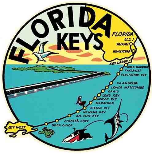 Style vintage des années 1950, Florida Keys, Key West Largo