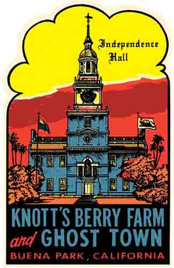 Vintage Knott's Berry Farm Tin Tray: 60s-70s Souvenir Coasters