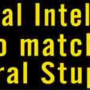 Vintage style  Artificial Intelligence is no match for Natural Stupidity   funny  retro  travel decal  bumper sticker