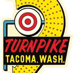 Vintage 1960 Stil Tacoma WA Washington Turnpike retro Reise Aufkleber Aufkleber Zustand Karte