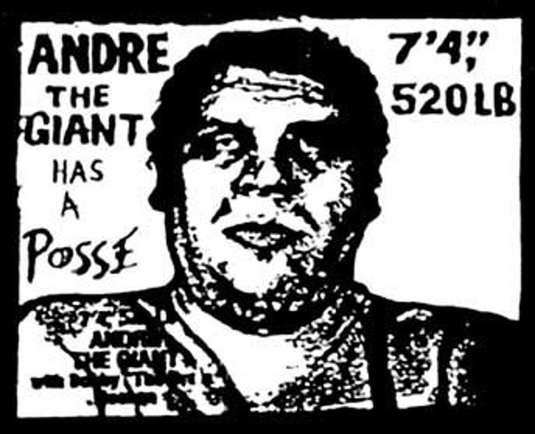 Vintage 1980's Style Andre the Giant Wrestling Retro Travel Decal