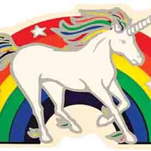 Carte de l'état de la licorne arc-en-ciel de la fierté LGBTQ+ de style vintage des années 1970