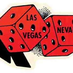 Vintage 1950 style Las Vegas NV Nevada casino dice craps Voyage autocollant autocollant carte de l'état