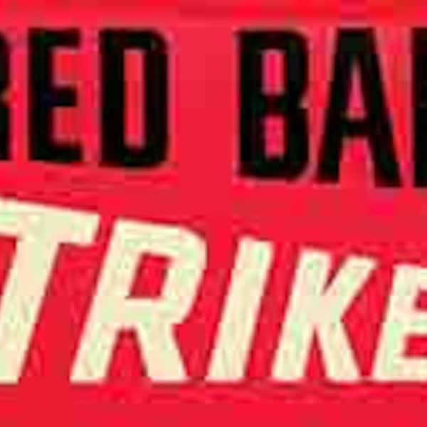 Vintage  1970's style  The Red Baron Strikes   retro  travel decal  bumper sticker