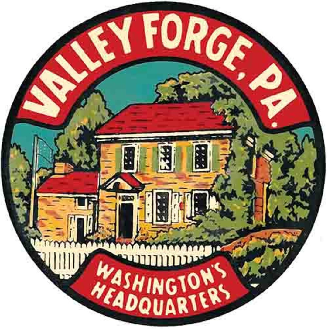 Vintage 1950's Style Valley Pennsylvania PA Washington Retro Travel Decal Sticker