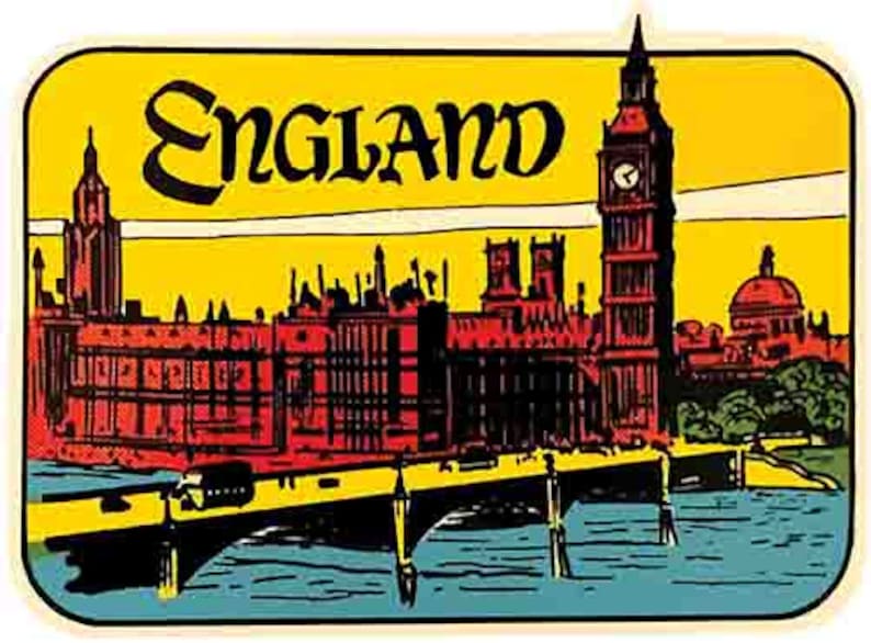 Vintage 1950's Style England London United Kingdom Great Britain Big ...