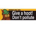 Vintage  1970's style  Give A Hoot  Woodsy environmental don't pollute    retro  travel decal  bumper sticker