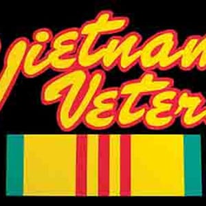 Vintage 1970er Stil Vietnam Veteran Vietnam Militär Veteran Retro Reise Aufkleber Aufkleber Zustandskarte