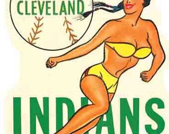 Cleveland Indians Fan Jackets Cleveland Indians Retro 1948 Precision Cut / Sticker - For Cars, Windows, Laptops Vinyl Decal