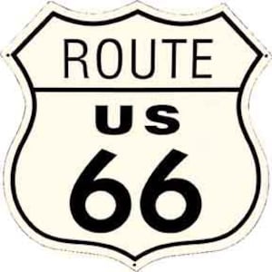 ヴィンテージ 1950 年代スタイル ルート 66 I Got My Kicks 高速道路道路標識 レトロ 旅行 デカール ステッカー 州地図