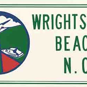 Vintage  1960&#39;s style  Wrightsville Beach NC North Carolina Wilmington Outer Banks OBX      retro  travel decal  sticker state map