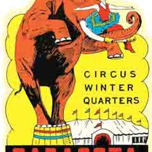 Vintage 1960 Stil Sarasota Florida FL Zirkus Elefant retro Reise Aufkleber Aufkleber Zustand Karte