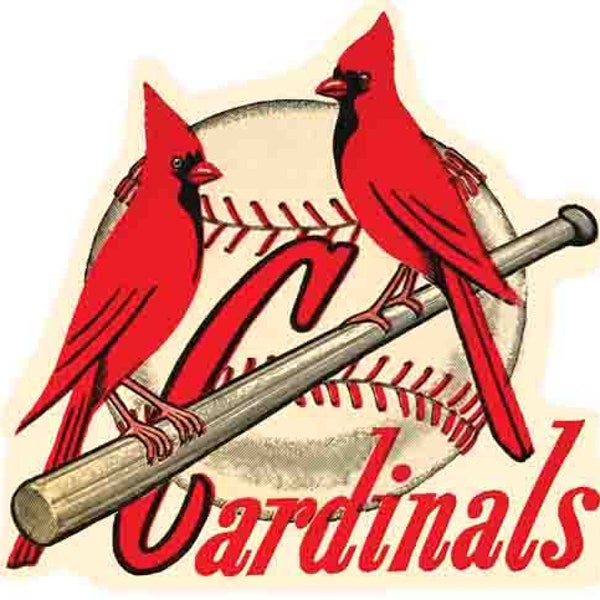 Vintage  1960's style St. Louis Cardinals  Baseball   retro  travel decal  sticker