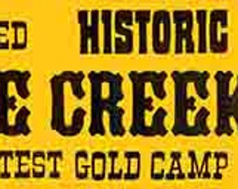 Vintage  1970's style Cripple Creek gold camp bumper  sticker