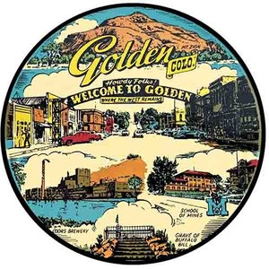 Vintage 50er Jahre Stil Golden Colorado CO Retro Reise Aufkleber Aufkleber