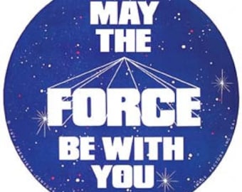 Vintage 1970er Jahre Stil May The Force Be With you Retro Reise Aufkleber Aufkleber