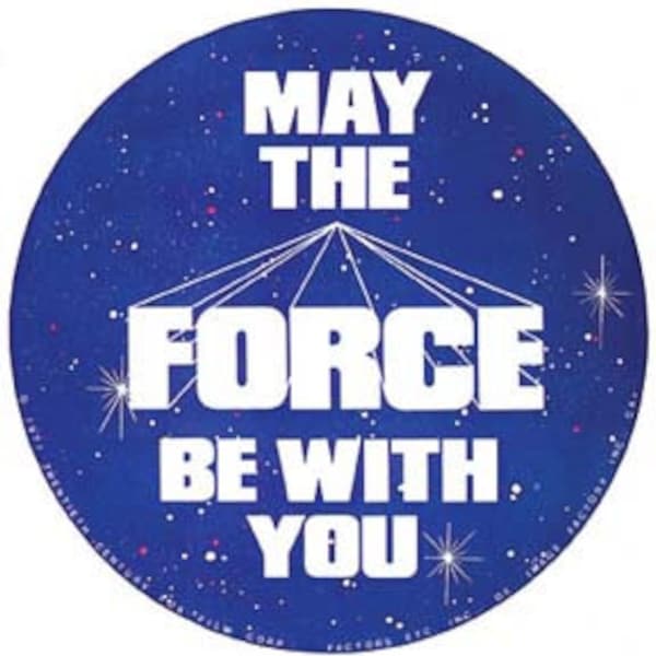 Vintage  1970's style  May The Force Be With you    retro  travel decal  sticker