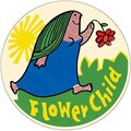 Vintage  1970's style  Flower Child  hippy 1960's    retro  travel decal bumper  sticker