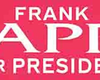 Vintage  Zappa For President  political retro  travel decal bumper  sticker