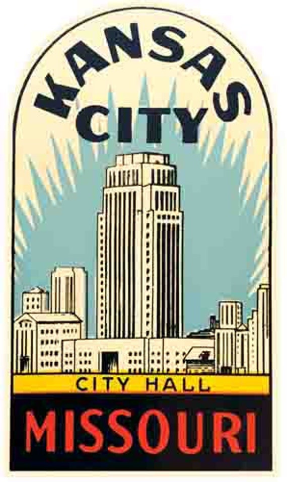 Vintage 1950's St. Louis MO Missouri Gateway Arch retro travel decal sticker