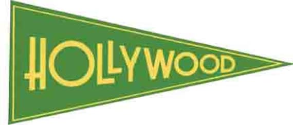 Hollywood California CA Los Angeles Vintage 1950's Style Travel Decal Sticker Hollywood California CA Los Angeles Vintage 1950's Style Travel Decal Sticker