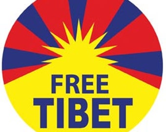 Vintage 1970 estilo libre Tíbet retro viaje etiqueta engomada