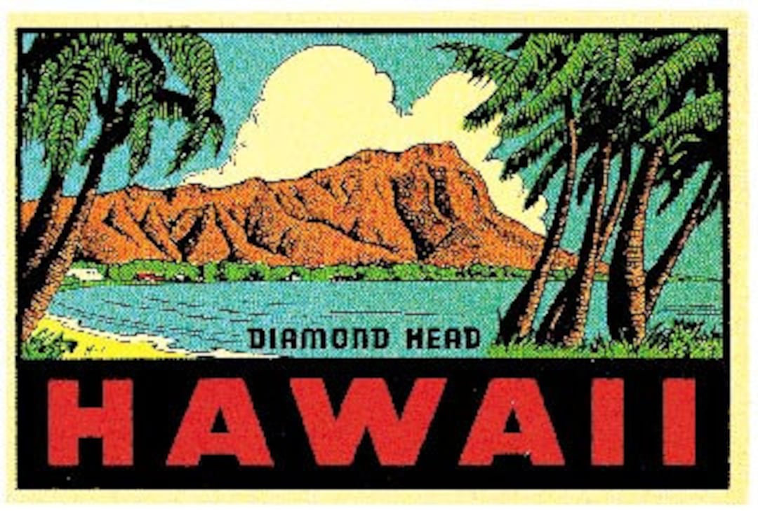 最安値に挑戦！ Style 1950's Vintage Hawaii Head Diamond Beach Waikiki 9.6フィート～