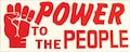 Vintage 1970's style Power To The People retro travel decal bumper sticker