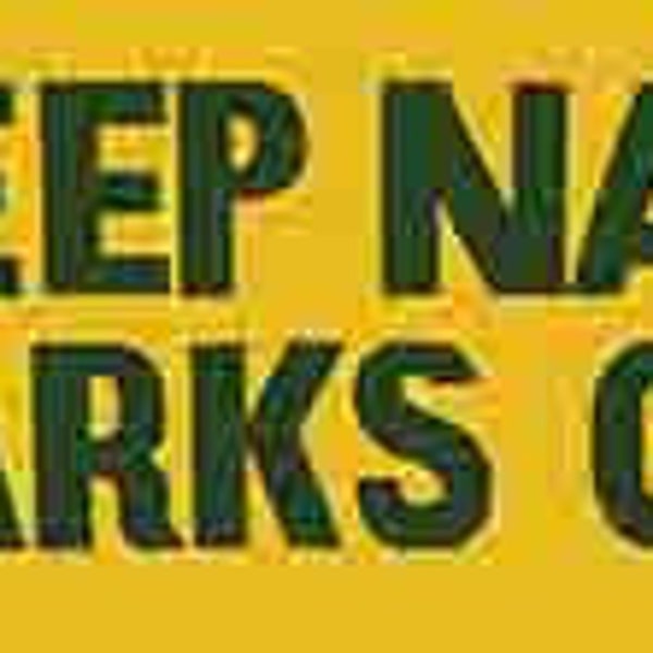 Vintage  1970's style  Keep National Parks Growing   funny  retro  travel decal  bumper sticker