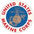 Vintage  1960's style   USMC  Marine Corps  military   veteran retro  travel decal  sticker