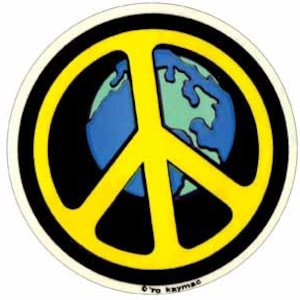 Vintage 1960er Jahre Stil Weltfrieden Hippie Anti Krieg Vietnam Retro Reise Aufkleber Aufkleber Zustand Karte