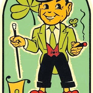 Vintage  1950's style Dublin  Ireland   Belfast  retro  travel decal  sticker state map