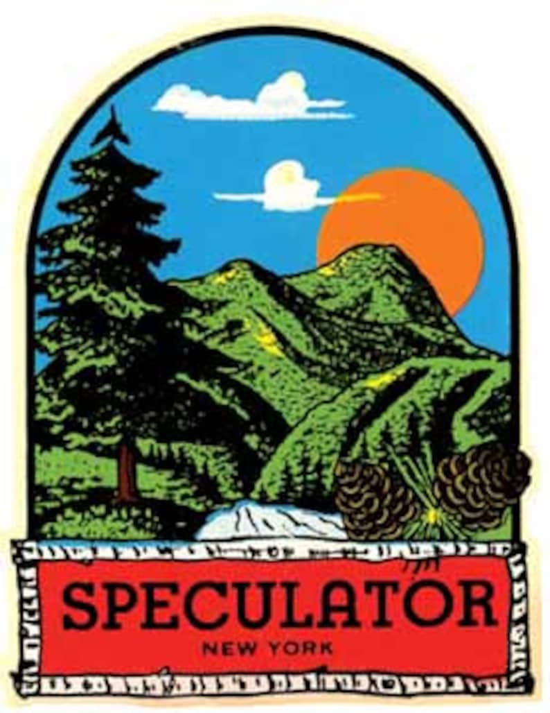 Vintage 1950's Style Speculator NY New York Retro Travel Etsy