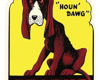 Vintage 1950 Stil AR Arkansas Reisende Ozarks Hound Hund retro Reise Aufkleber Aufkleber Zustand Karte