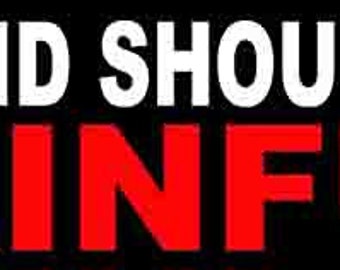 Vintage  1970's style   Stupid Should Be painful   funny   retro  travel decal bumper  sticker