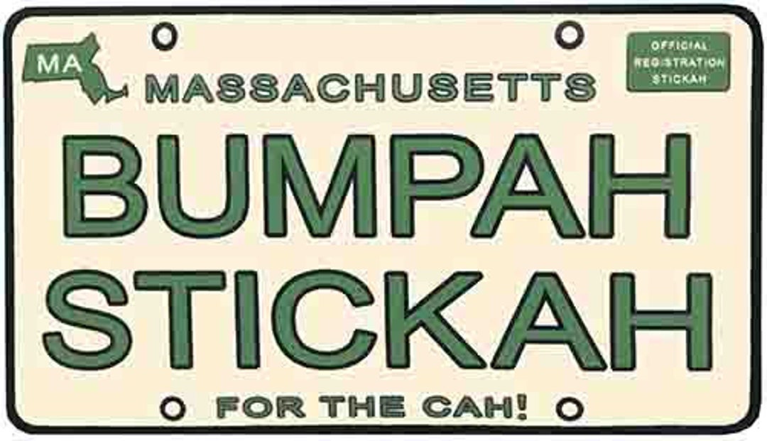Vintage 1950's Style Massachusetts State Map Bumpah Sticker Retro ...