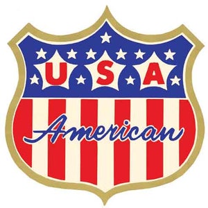 Vintage 1970-talsstil USA patriotisk amerikansk resedekal stötfångare
