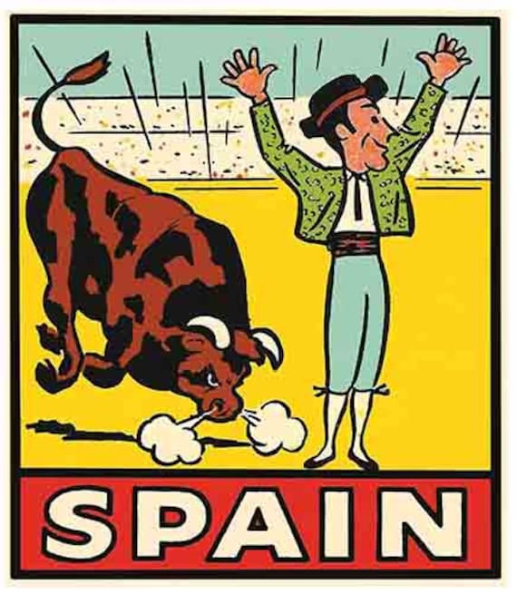 ヴィンテージ 1950 年代スタイル スペイン マタドール 闘牛