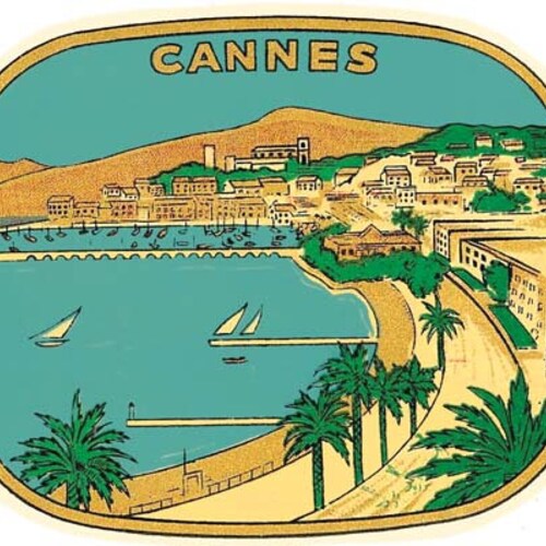 Sticker Vintage Cannes – Autocollant D’époque Made In France