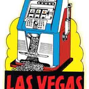 Vintage 1950 Stil Las Vegas NV Nevada Spielautomat Casino Reise Aufkleber Aufkleber Zustand Karte